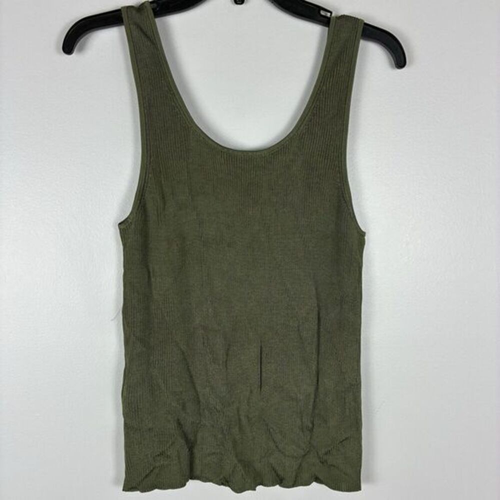 Madewell‎ Scoop Neck Sweater Tank in Worn Olive Size Large NEW w Defect - Picture 3 of 9